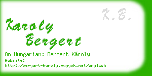 karoly bergert business card